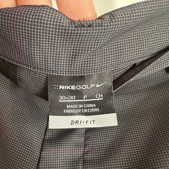 Nike Grey Gingham Plaid Dri-Fit 30 x 30 Mens Golf Pants - Picture 9 of 11
